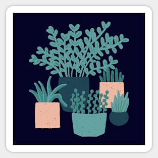 Plants & Cacti (Ultramarine & Midnight) Sticker